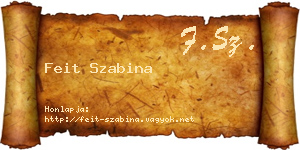Feit Szabina névjegykártya