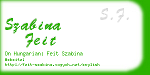 szabina feit business card
